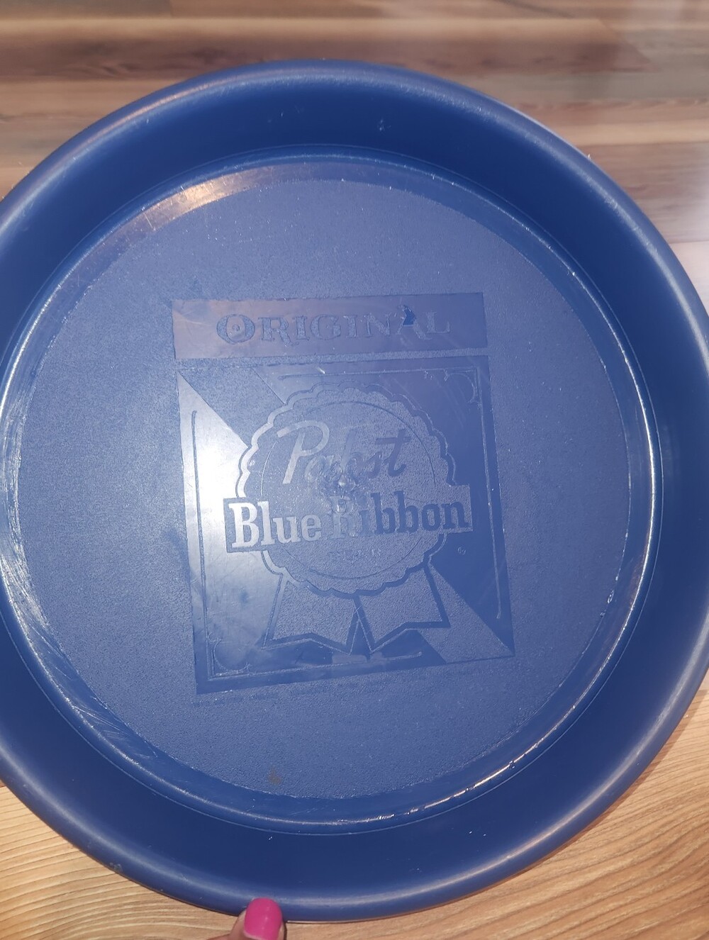 Vintage Pabst Blue Ribbon Molded Plastic Serving Tray
